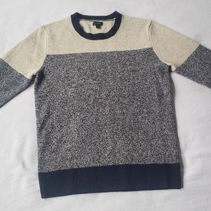 J. Crew color block lambswool sweater, size small